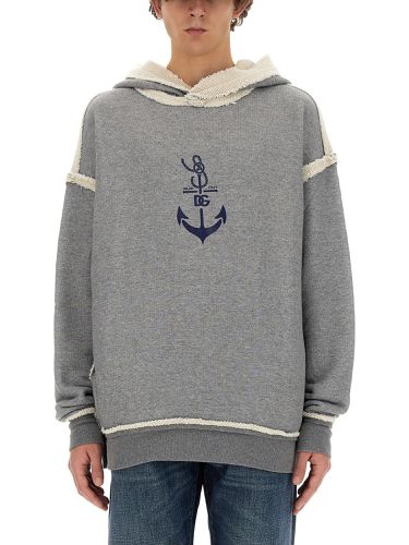 Sweatshirt with navy print - dolce & gabbana - Modalova