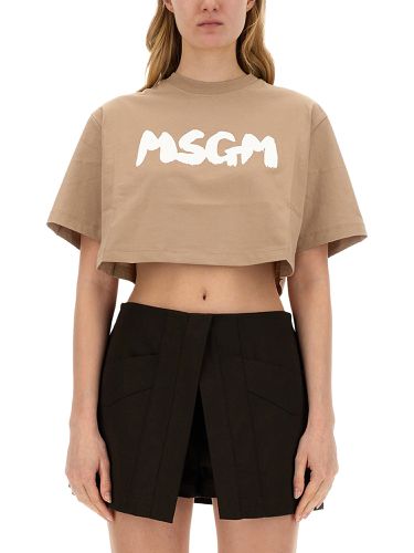 Msgm t-shirt with logo - msgm - Modalova