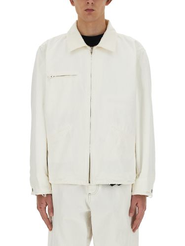 Distressed cotton canvas jacket - mm6 maison margiela - Modalova