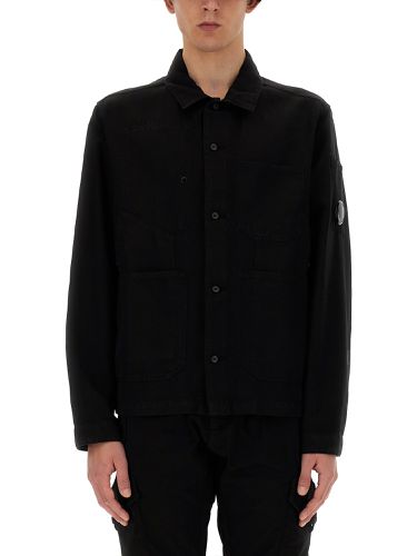 Cotton and linen shirt jacket - c.p. company - Modalova