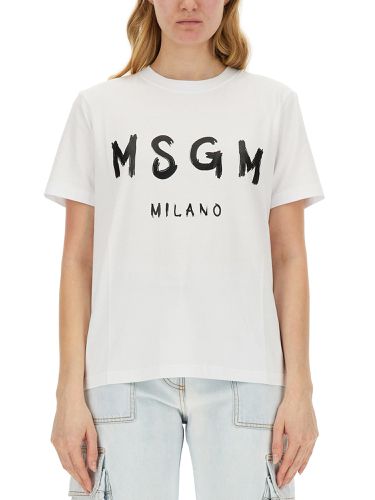 Msgm t-shirt with logo - msgm - Modalova