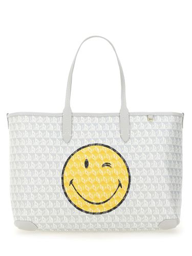 I am a plastic bag wink" tote bag small - anya hindmarch - Modalova