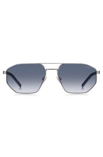 Lunettes de soleil en acier inoxydable avec branches - HUGO - Modalova