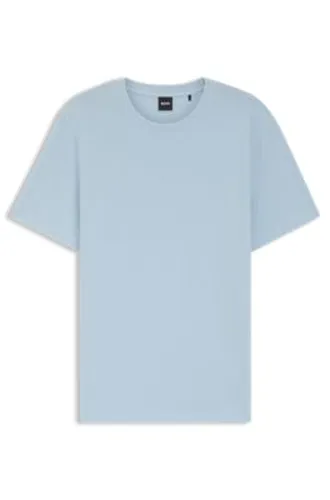 T-shirt en coton mélangé à la structure jacquard effet bulle - Boss - Modalova