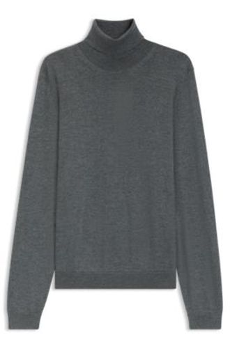 Pull Slim à col roulé en laine mérinos extra fine - Boss - Modalova