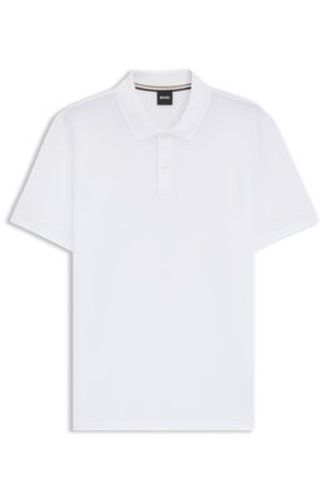 Polo Pallas en piqué de coton avec détails logotés - Boss - Modalova
