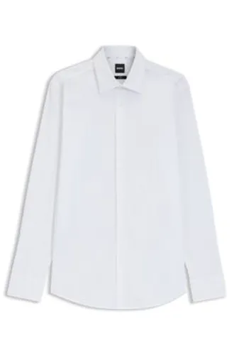 Chemise Slim Fit en popeline de coton stretch facile à repasser - Boss - Modalova