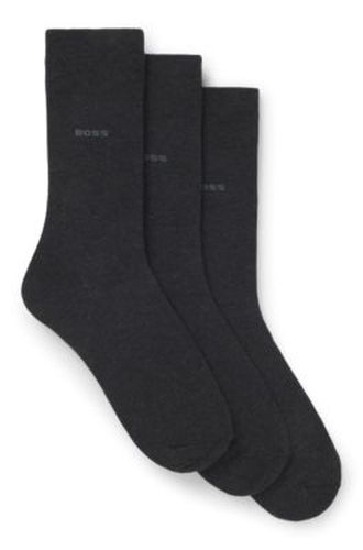 Lot de trois paires de chaussettes mi-mollet - Boss - Modalova