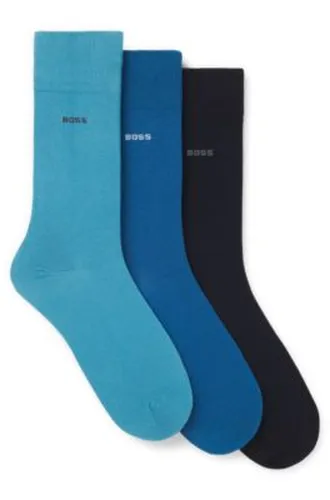 Lot de trois paires de chaussettes mi-mollet - Boss - Modalova