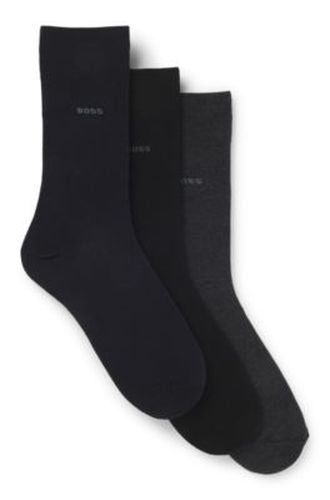 Lot de trois paires de chaussettes mi-mollet - Boss - Modalova