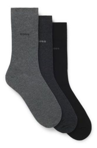 Lot de trois paires de chaussettes mi-mollet - Boss - Modalova