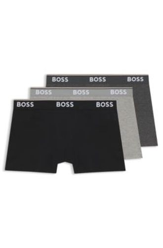 Lot de trois boxers courts en coton stretch - Boss - Modalova