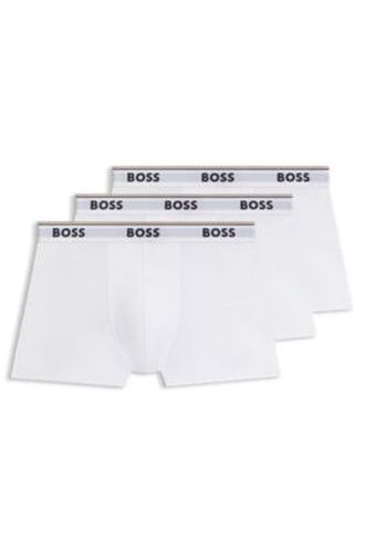 Lot de trois boxers courts en coton stretch - Boss - Modalova