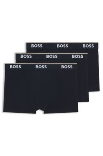 Lot de trois boxers courts en coton stretch - Boss - Modalova