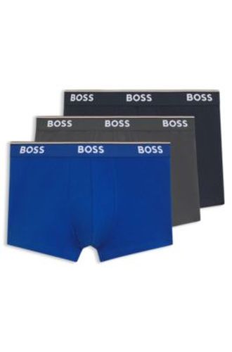 Lot de trois boxers courts en coton stretch - Boss - Modalova