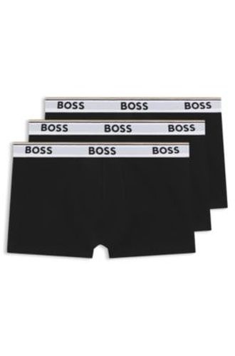 Lot de trois boxers courts en coton stretch - Boss - Modalova