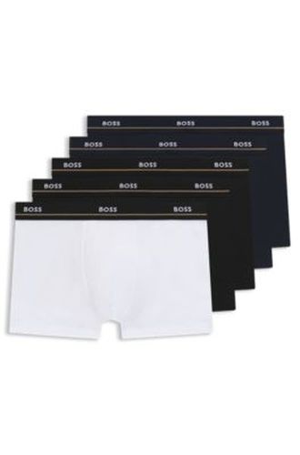 Lot de cinq boxers courts en coton stretch - Boss - Modalova