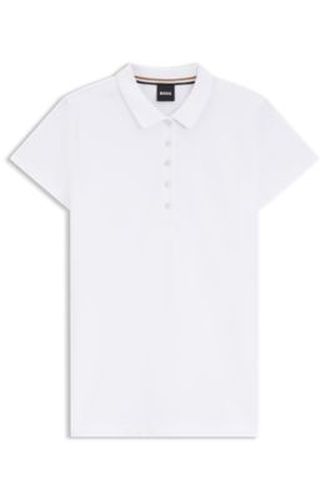 Polo en piqué de coton avec logo - Boss - Modalova