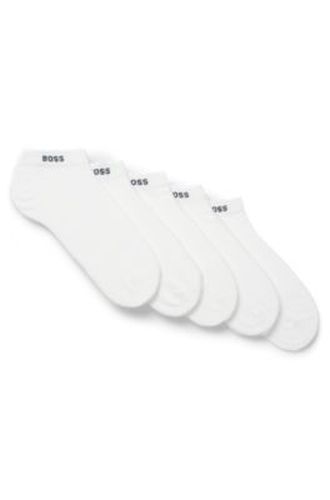 Lot de cinq paires de chaussettes basses en coton mélangé - Boss - Modalova