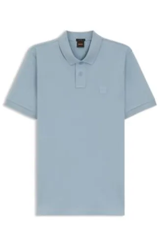 Polo Slim en coton stretch à patch logo - Boss - Modalova