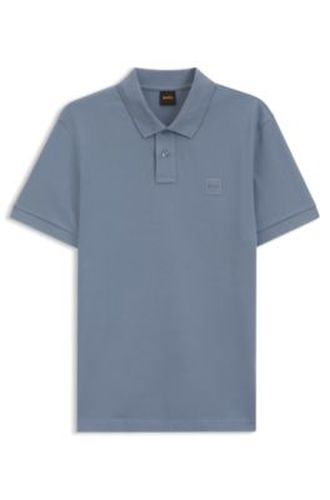 Polo Slim en coton stretch à patch logo - Boss - Modalova