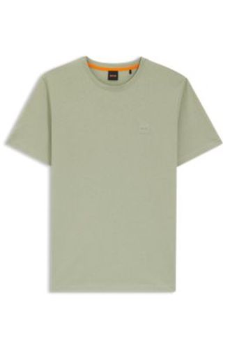 T-shirt en jersey de coton avec patch logo - Boss - Modalova