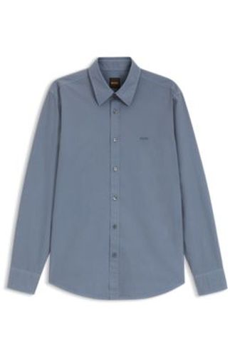 Chemise Regular en popeline de coton avec logo brodé - Boss - Modalova