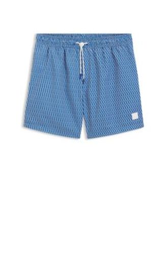 Short de bain imprimé avec badge logoté - Boss - Modalova
