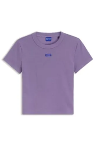 T-Shirt court Slim en coton stretch - HUGO - Modalova