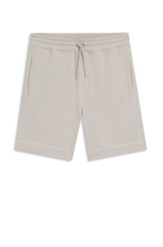 Short en molleton de coton avec écusson logoté - Boss - Modalova