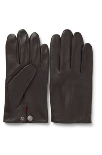 Gants en cuir avec doigts adaptés aux écrans tactiles - HUGO - Modalova
