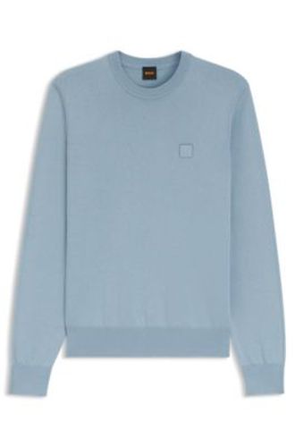 Pull en coton mélangé avec écusson logo - Boss - Modalova