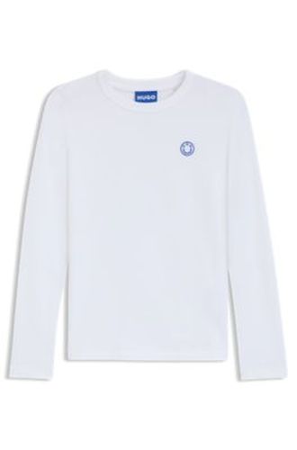 Haut en jersey de coton avec badge logoté Happy - HUGO - Modalova