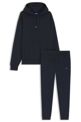 Ensemble de survêtement en coton avec patch logo bleu - HUGO - Modalova