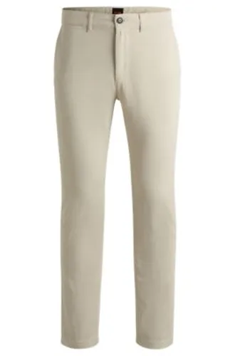 Pantalon Regular en satin de coton stretch - Boss - Modalova
