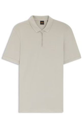Polo Slim Fit en coton stretch à patch logo - Boss - Modalova