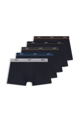 Lot de cinq boxers courts en coton stretch - Boss - Modalova