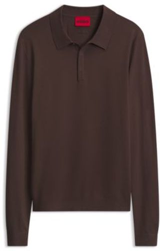 Polo Slim en maille - HUGO - Modalova