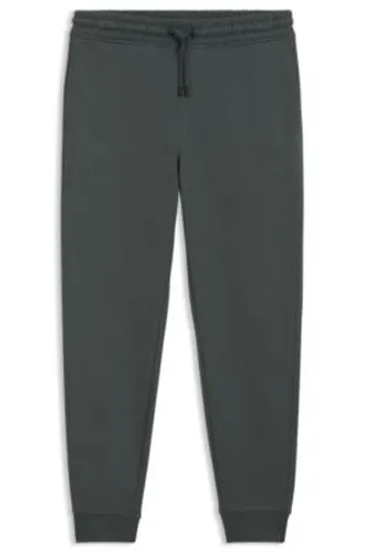 Bas de survêtement en molleton de coton avec détail logo - Boss - Modalova