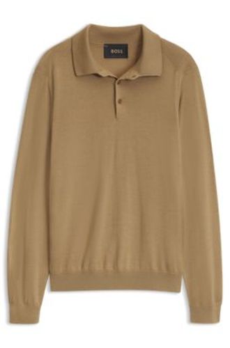 Pull en maille avec col polo - Boss - Modalova