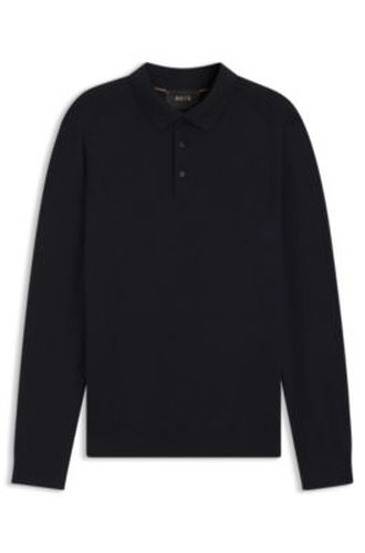 Pull en maille avec col polo - Boss - Modalova
