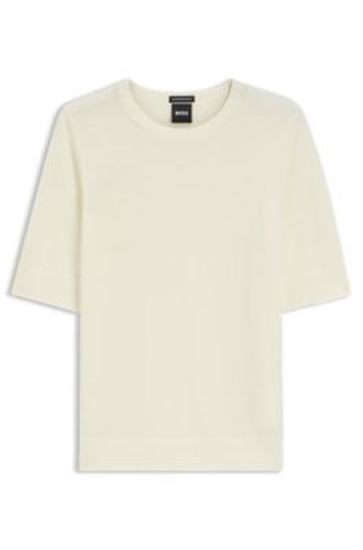 T-shirt en laine mérinos - Boss - Modalova