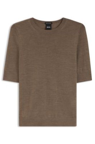 T-shirt en laine mérinos - Boss - Modalova