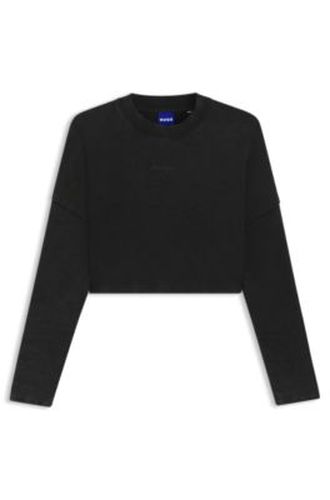 Sweat court en coton avec logo imprimé - HUGO - Modalova