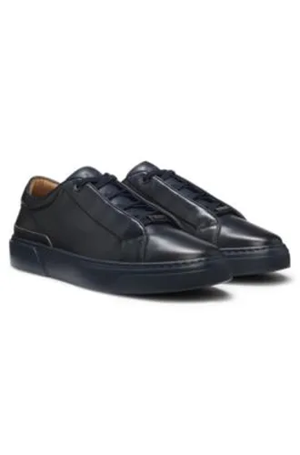 Gary baskets en cuir brossé à lacets élastiques - Boss - Modalova