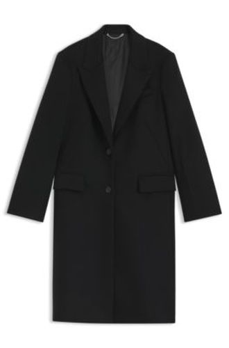Manteau Regular en laine avec revers en pointe - Boss - Modalova