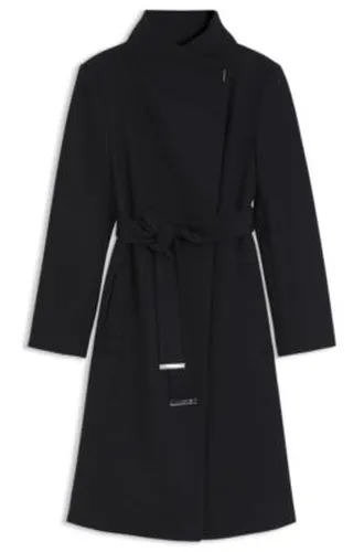 Manteau habillé en laine vierge et cachemire avec ceinture - Boss - Modalova