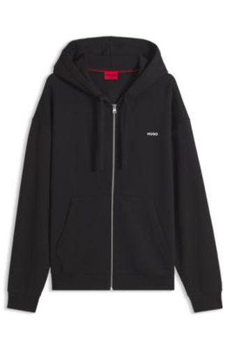 Sweat à capuche zippé en coton - HUGO - Modalova
