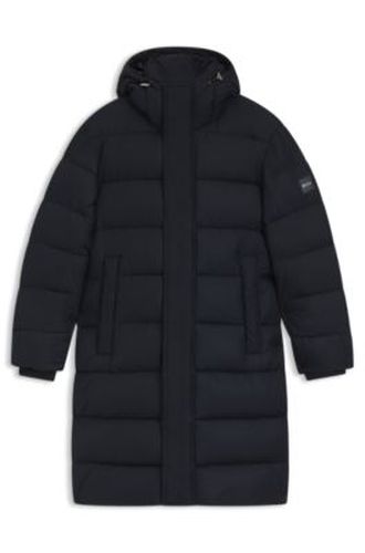Veste longue matelassée déperlante à capuche - Boss - Modalova