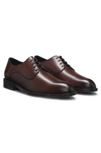 Chaussures derby en cuir avec des détails de surpiqûre - Boss - Modalova